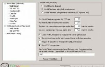 Hướng dẫn đổi port web mail trên mail server Mdaemon