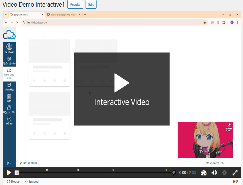 Hướng dẫn sử dụng H5P - ví dụ tạo video tương tác H5P 